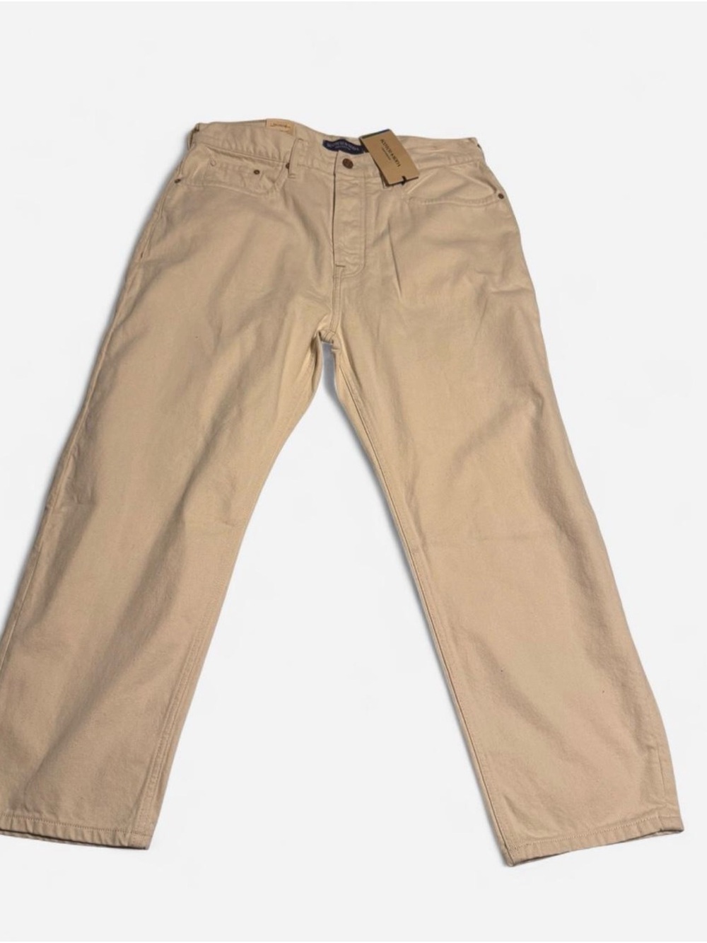 Scotch & Soda Cream wide/baggy fit Trousers